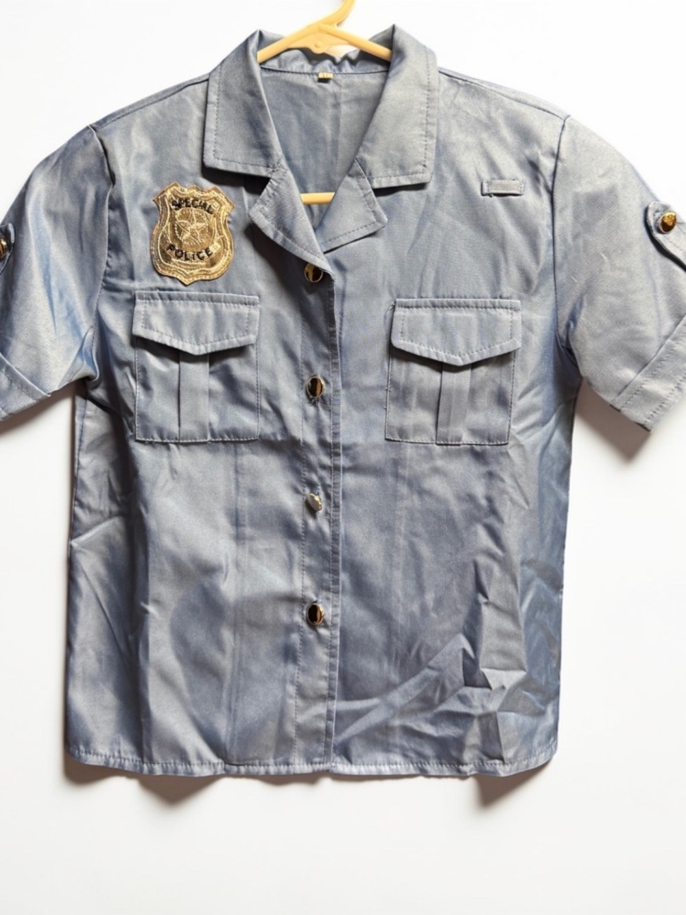 Kids Police Costume Shirt XL Blue Dress Up Halloween NWOT